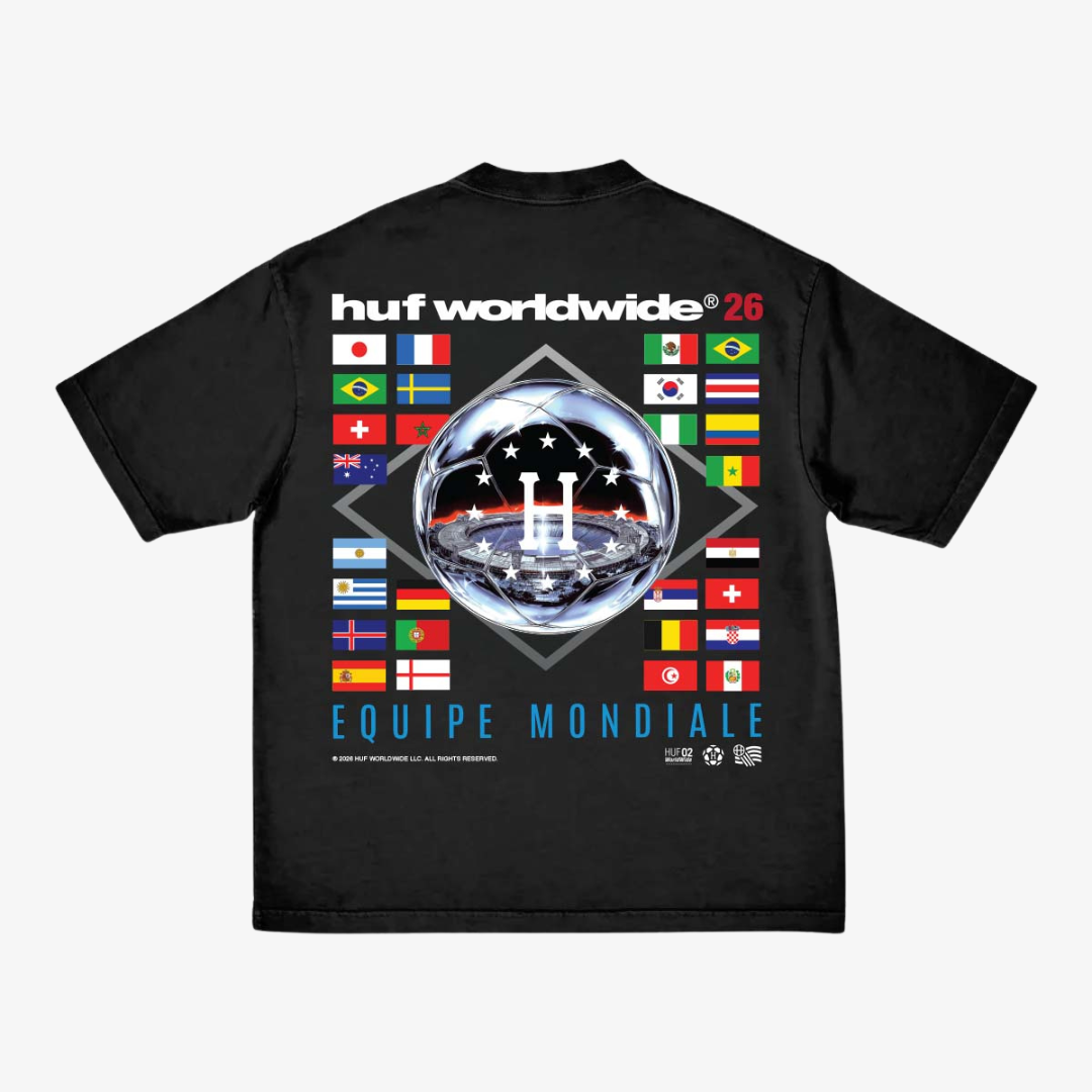 mens huf equipe mondaile s/s tee (black) – Premium Goods