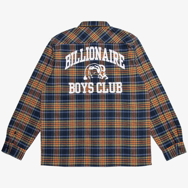 mens billionaire boys club contact woven flannel (maritime)