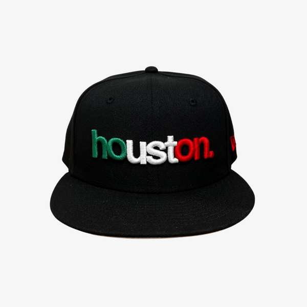 new era x premiumgoods. houston. 59fifty fitted (black/green/white/red)