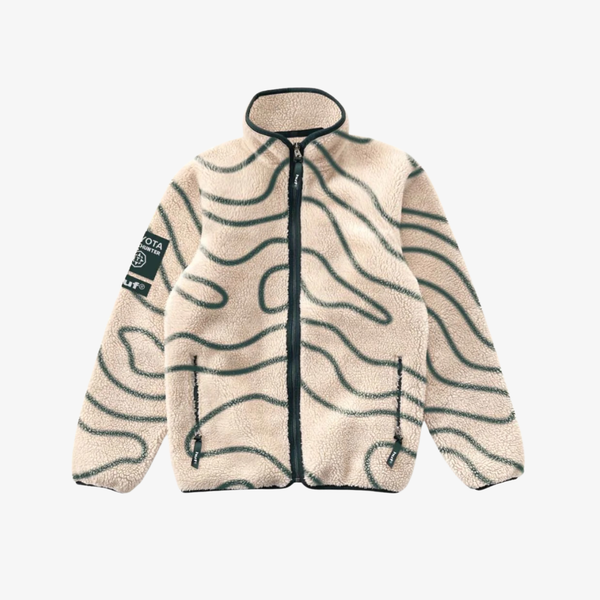 mens huf topography high pile jacket (natural)