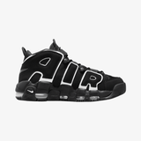 mens nike air more uptempo 96 black white - front