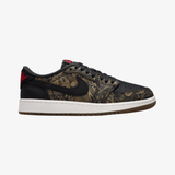 gradeschool jordan 1 retro low og laser black varsity red - front