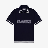 mens sergio tacchini tito s/s polo (martime blue)