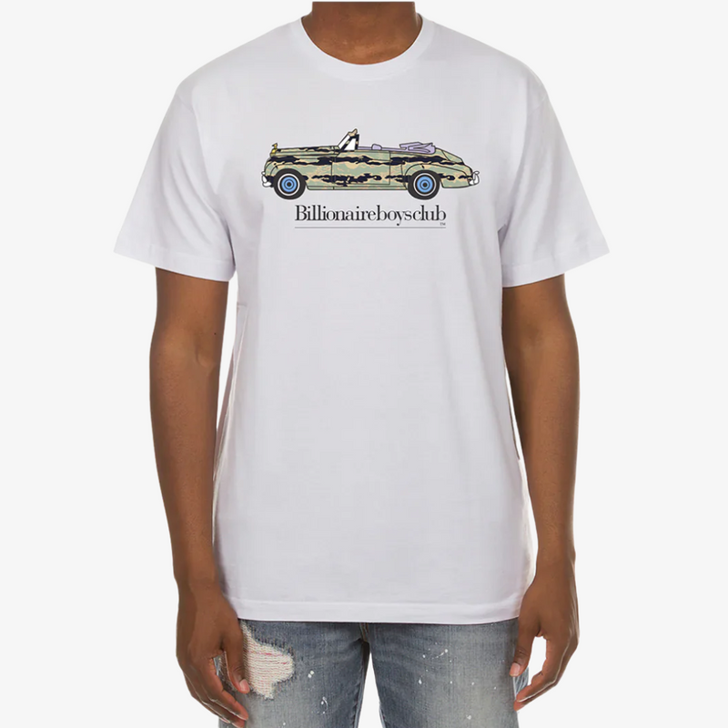 mens billionaire boys club rolls s/s tee (white)