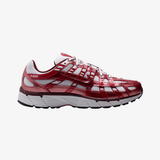 womens nike p-6000 white dark team red tough red - front