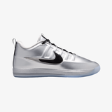 mens nike book 2 iron fist metallic silver - front