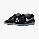 mens nike cryoshot tiempo '94 og black white university gold - side