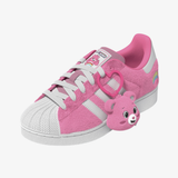 gradeschool adidas x care bears superstar ii (lucid pink/cloud white)