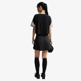 womens nike sportswear classic cropped tee (black)