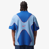 mens jordan x awake ny polo (light blue/game royal/infrared 23/white)