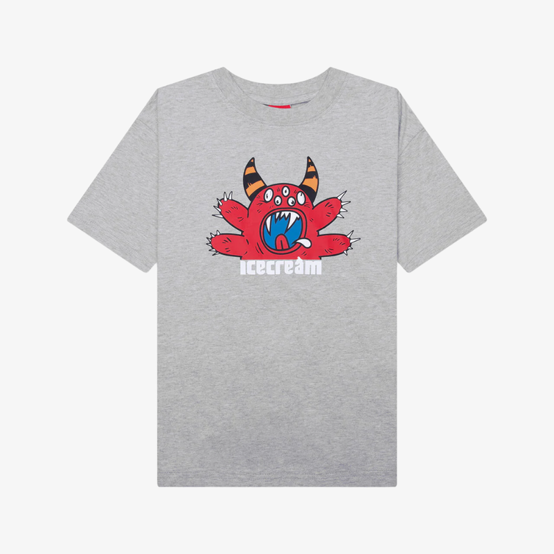 kids icecream monster s/s tee (heather gray)