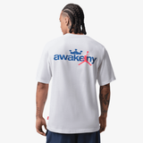 mens jordan x awake ny s/s tee (white/light blue/game royal/infrared 23)