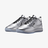 mens nike book 2 iron fist metallic silver - side