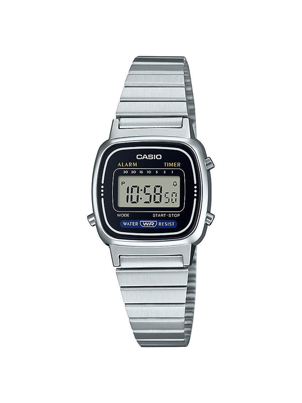 casio digital watch (silver metal)