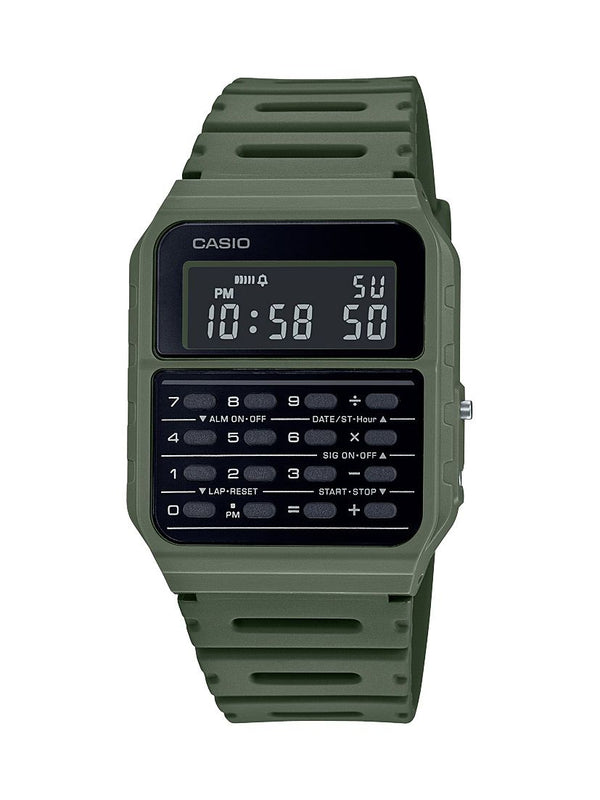 casio data bank watch (olive green)