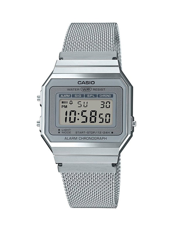 casio vintage stainless steel watch (silver)
