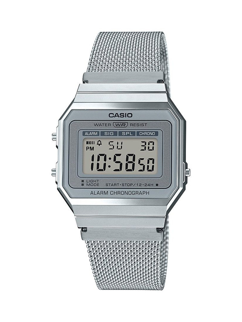 casio vintage stainless steel watch (silver)