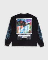 mens pleasures semi heavyweight l/s tee (black)