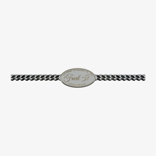 huf fuck it bracelet (silver)