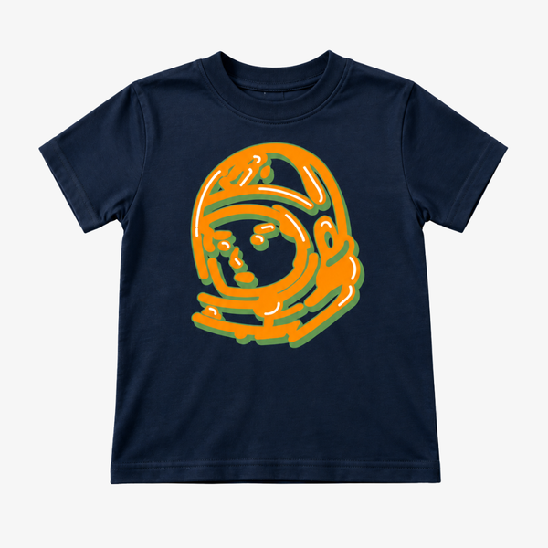 kids billionaire boys club helmet s/s tee (navy)
