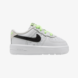 toddler nike force 1 low lace (photon dust/black-barely volt)