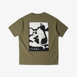 mens parra waiting for you s/s tee (green)