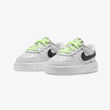 toddler nike force 1 low lace (photon dust/black-barely volt)