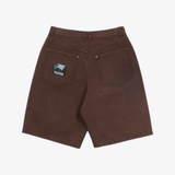 mens pleasures ultra work shorts (brown)