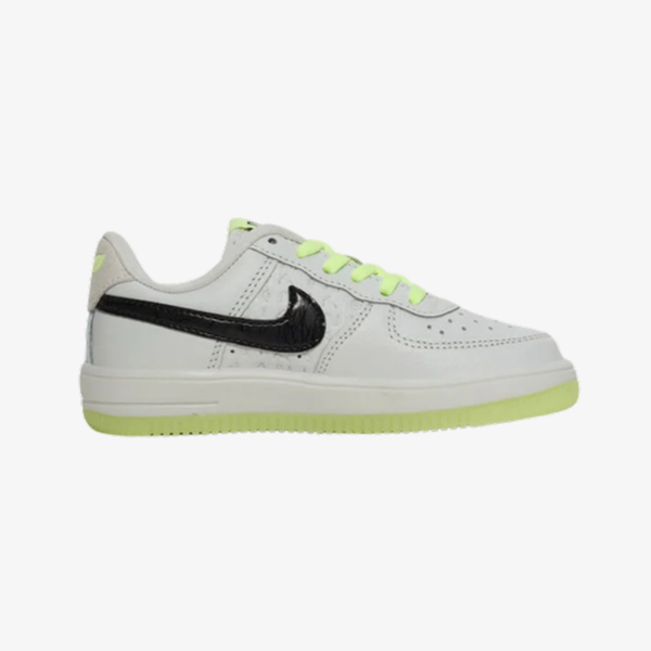 preschool nike force 1 low (photon dust/black-barely volt)