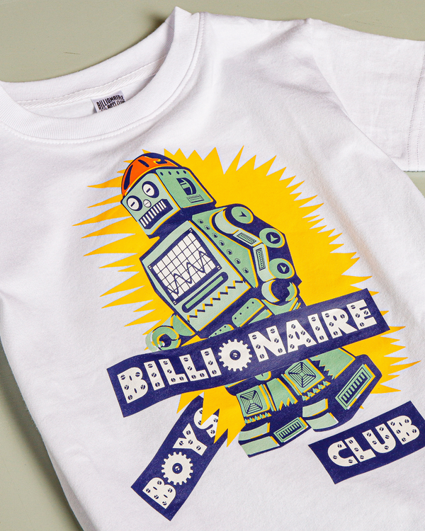 kids billionaire boys club zap s/s tee (white)