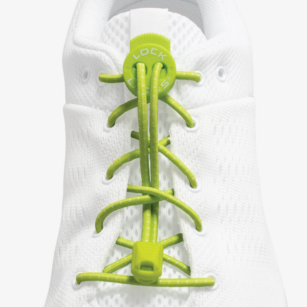 kids lock laces original no-tie shoelaces (sour green apple)
