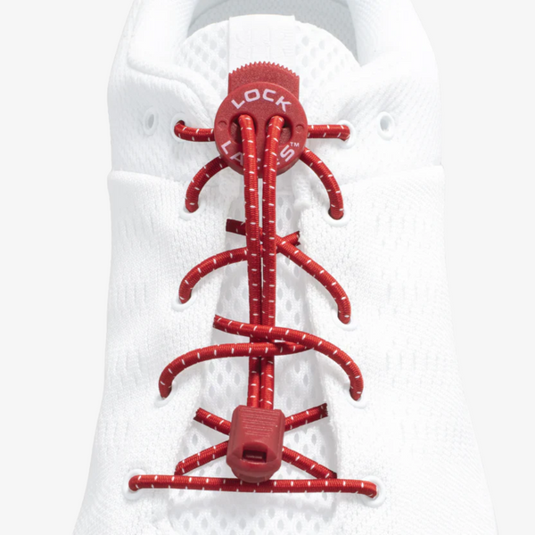 kids lock laces original no-tie shoelaces (red)