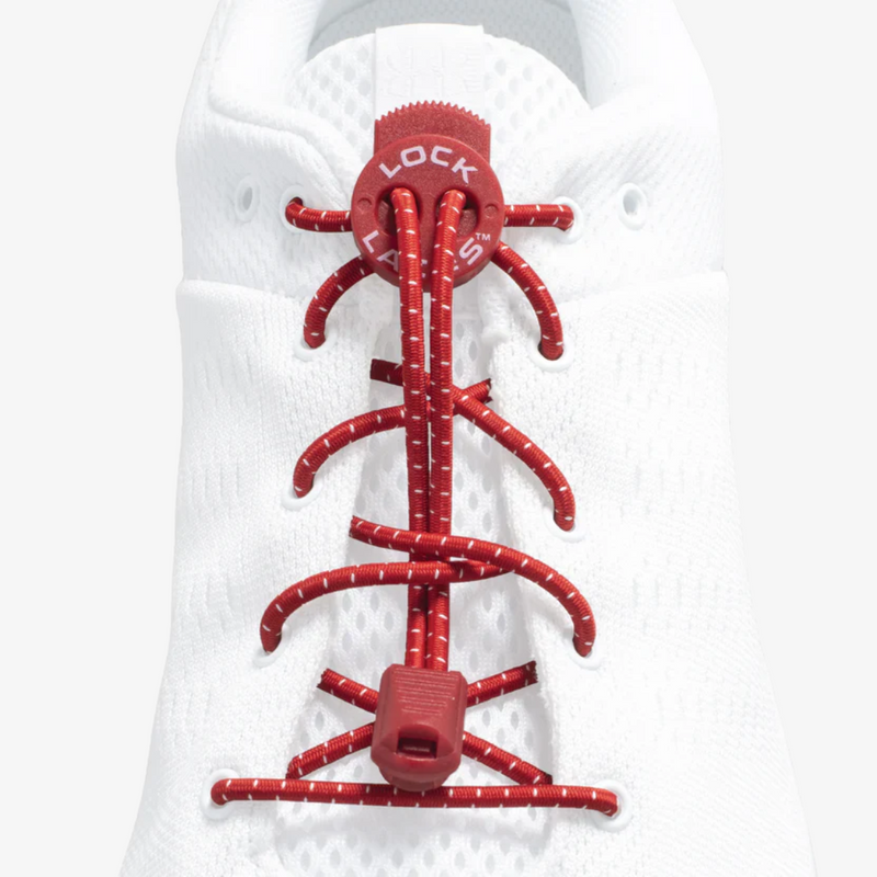 kids lock laces original no-tie shoelaces (red)