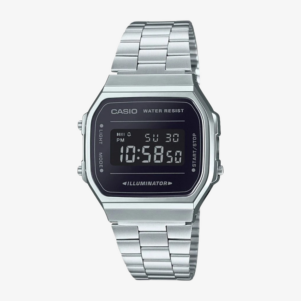 casio vintage digital watch (silver/black)