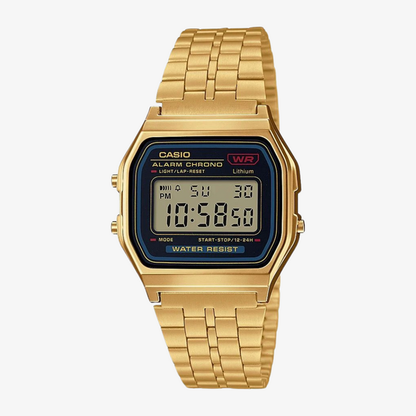 casio vintage digital watch (gold/black)