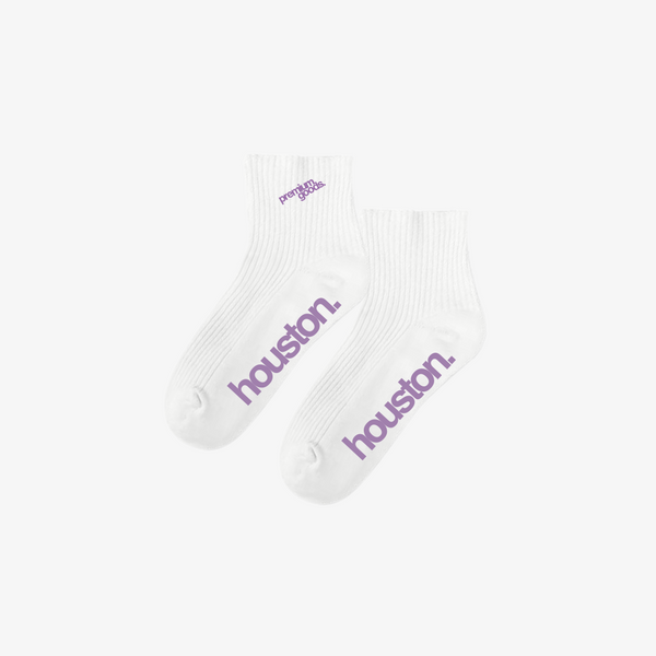 premiumgoods. quarter socks (white/lavender)