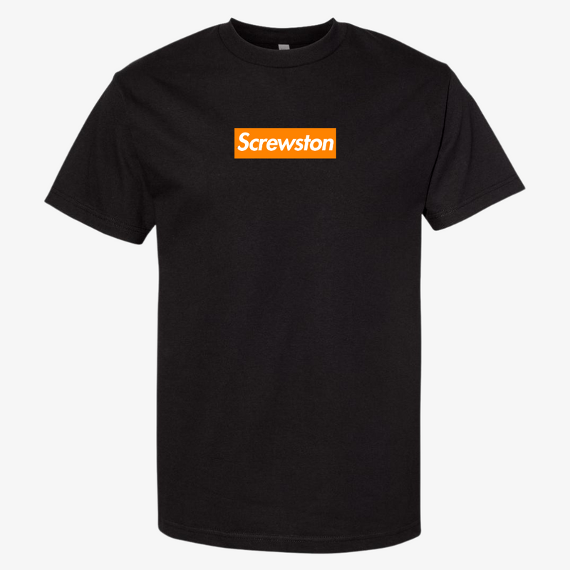 mens ridin' dirty screwpreme s/s tee (black/orange)