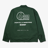 mens huf x toyota parts & service jacket (forest green)