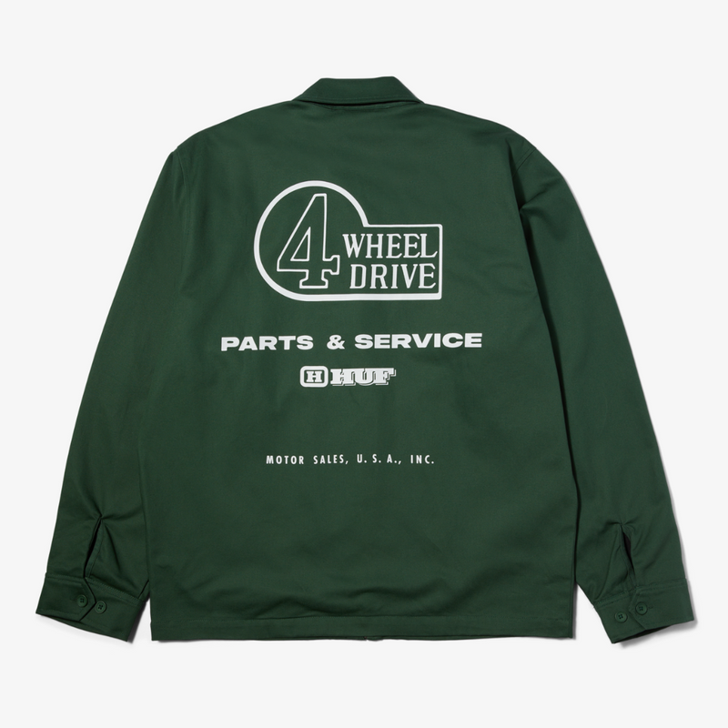 mens huf x toyota parts & service jacket (forest green)