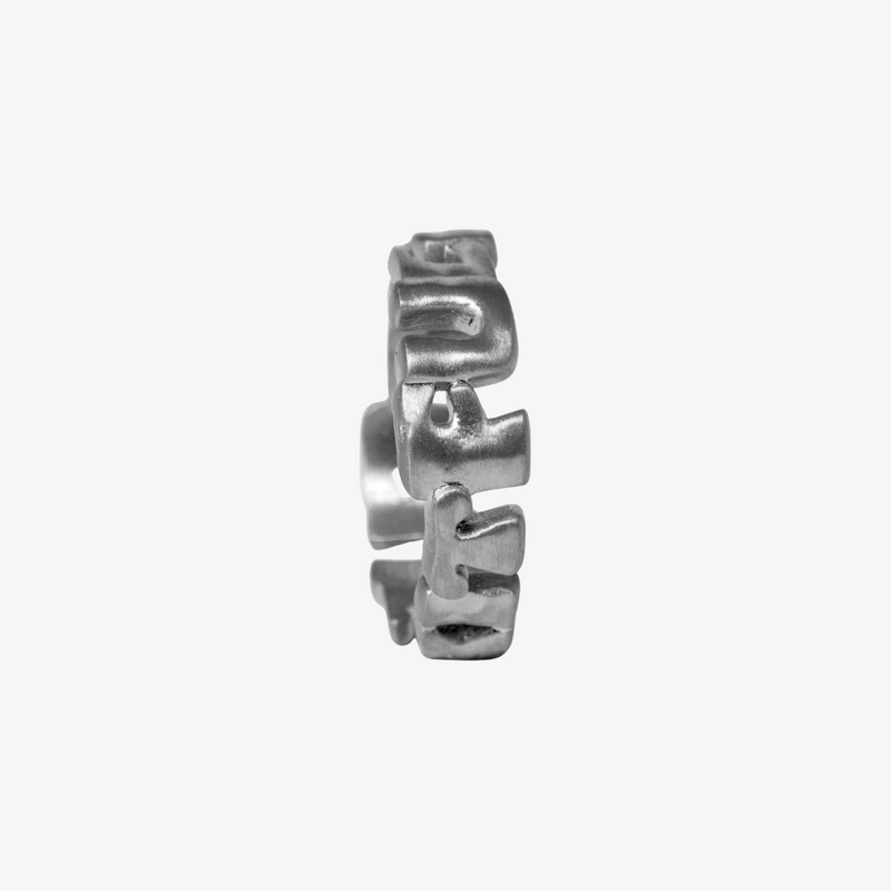 huf fuck it warped ring (silver)