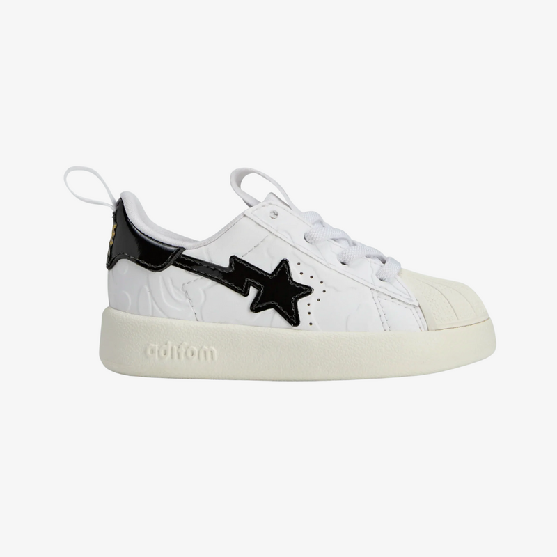 toddler adidas fom superstar 360 x bape (white/black/gold)