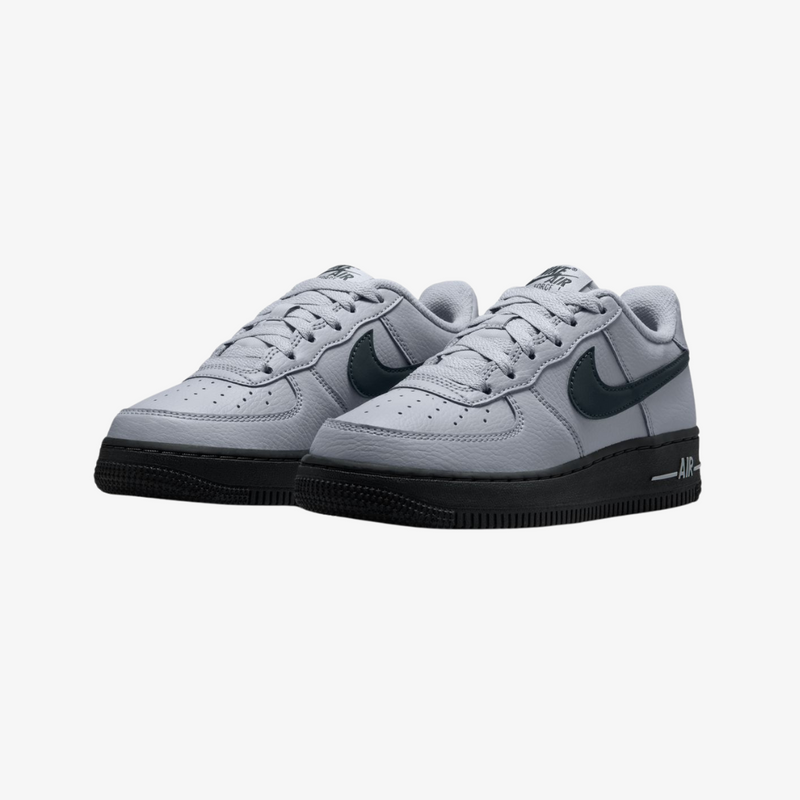 gradeschool nike air force 1 (wolf grey/smoke grey)