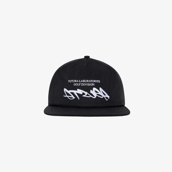 malbon x futura augutsa poly 5 panel snapback (black)