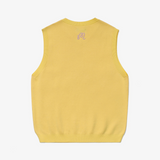 mens malbon x keith haring sweater vest (yellow)