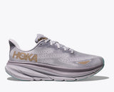womens hoka clifton 9 gtx (foggy grey/ash grey)