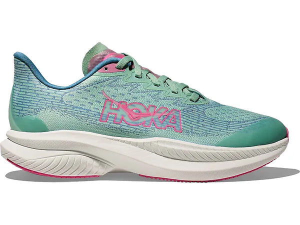 gradeschool hoka mach 6 (jadeite/alpine)