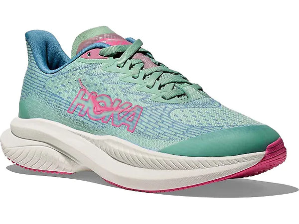 gradeschool hoka mach 6 (jadeite/alpine)