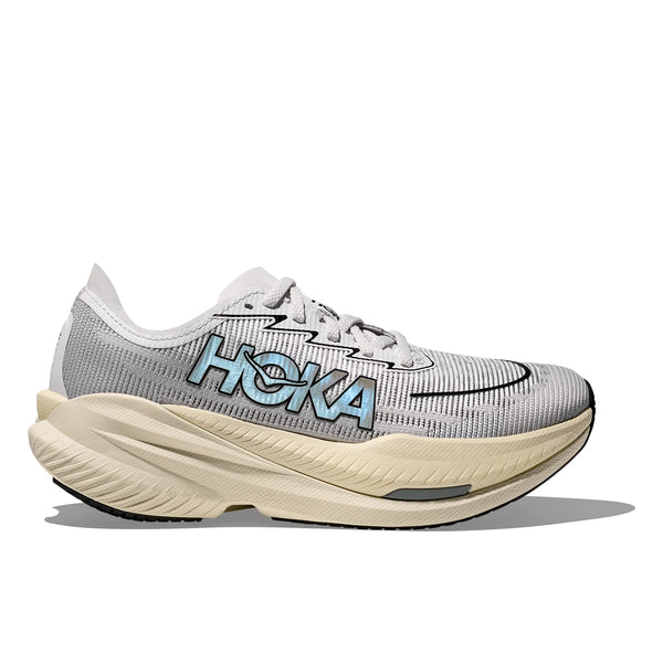 mens hoka mach x 2 (white/grey)