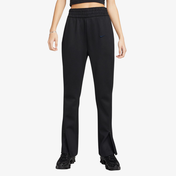 womens nike sportswear collection mid-rise zip flared pants (black)