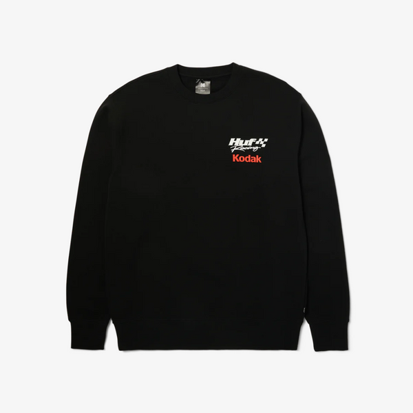 mens huf x kodak ride the lighting crewneck (black)